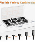 Universal TV Mount Hardware Screw Kit With M4 M5 M6 M8 Bolts Washers And Spacers For Flat Displays Up To Eighty Inches in organized storage.