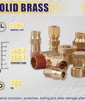 150-piece solid brass DOT push-to-connect fittings and nylon air tubing kit; 1/4, 1/8, 3/8, 1/2 in