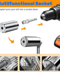 Universal Socket Wrench Kit With Power Drill Adapter, 54 Pin Spring Socket Set Fits Standard Nuts From Quarter Inch To Three Quarter Inch And Seven To Nineteen Millimeters, Great Fathers Day Gift For Dad Husband DIYer Stocking Stuffers
