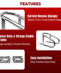 Features of Heavy Duty Motorcycle Wheel Chock Stand Fits 5.5 Inch Wide Tires Portable Removable Chock For Trailer And Garage