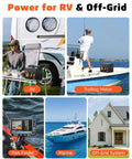 Heavy-Duty 12V 100Ah LiFePO4 Deep Cycle Battery with low temp protection for RV, marine, and off-grid systems