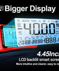 Auto Ranging Digital Multimeter With Large LCD Display And 4000 Count Voltage Tester TRMS Volt Meter highlighting bigger display