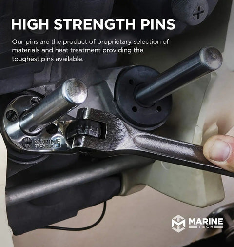 Pro Grade 38mm Pin Wrench With L4.5mm Pins For Seastar Steering Cylinders Trim And Tilt Caps On Yamaha Four Stroke V6 And Non VMAX 2 Stroke Motors Tilt Trim Spanner Tool Replaces Obsolete AMT0004