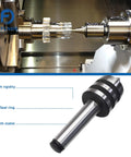 3MT Live Center 60 Degree Tailstock Center for Wood and Metal Lathes in use with high rigidity seal ring shown