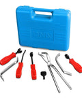 8 Piece Brake Service Kit With Spring Installer And Remover Pliers Tools Set in Blue Carrying Case displayed on a white background