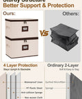 Comparison of Heavy Duty Wine Glass Storage Box Two Pack With Thick Padded Dividers and inferior storage options.