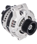 Alternator 105 Amp 12 Volt With CW 7 Groove Pulley Direct Fit Replacement For Daily Driving 2006 To 2008 Acura CSX front view