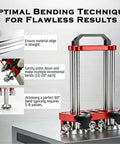 Sheet Metal Bender With Dual Station Rollers For 0 To 100 Degrees, lightweight 7-inch tool for bending metal sheets on a workbench.