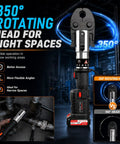 360 Degree Rotating 60Kn Cordless Hydraulic Electric Pipe Crimping Tool For Copper Pipes, compact design for tight spaces.