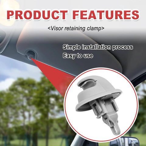 Sun Visor Retainer Clip For Dodge Ram 1500 2002 2005 And Ram 2500 3500 2003 2005 Replacement OE 1DC48TL2AA Gray close-up