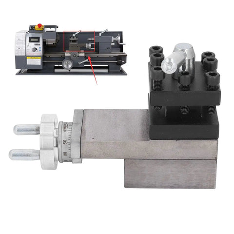 Rugged Mini Lathe Tool Holder Clamp Block 60x60mm with tool post and cross slide for metal lathe applications