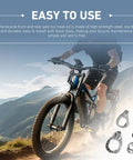 Front view of Titgoes bike axle nuts and safety washers kit; universal front and rear wheel fasteners for most bikes.