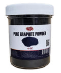 Pure Graphite Powder For Epoxy And Coatings, 4 Oz Jar, label with white lid, suitable for lubrication and wear resistance