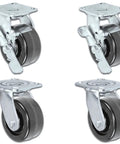 Heavy Duty Swivel Casters Set Of Four Beefing Up Industrial Racks With Phenolic Wheels And Half Inch Sealed Precision Bearings