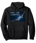 Heavy Duty Electrician Pullover Hoodie Made For Badass Wire Strippers And Legit Linemen Gear Featuring Soft Brushed Fleece Build, black with graphic.