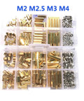 Brass Hex Standoff Set for Electronics M2 M2.5 M3 M4 Male and Female Pillars Spacers Nuts and Screws PCB Board Assortment Kit Stainless Steel Hardware for DIY Projects Raspberry Pi Arduino in organizer box