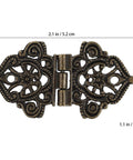 Butterfly Hinges 10 Pack Zinc Alloy for Wooden Boxes and Small Cabinets Thickened Retro Miniature Furniture Hardware