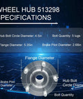 Front Wheel Bearing Hub Assembly Replacement For Nissan Rogue 2008 2013 Rogue Select 2014 2015 Sentra 2008 2012 5 Lug specs