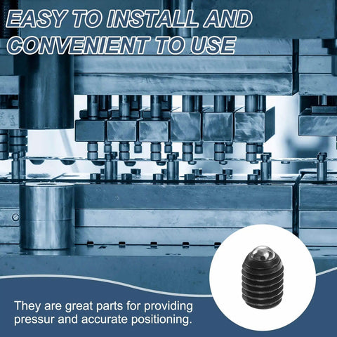 Rock Solid 5 Pack M5 Spring Loaded Ball Plungers With Hex Socket Design And Premium High Carbon Steel Build in industrial equipment.