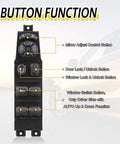 Power Window Switch Driver Side Control For Dodge Durango 2001 2003 Ram Truck showing button functions