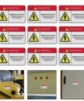 Pvc Safety Warning Stickers With Adhesive 10 Pack For Industrial Machinery Equipment Self Adhesive Caution Labels Ready To Stick