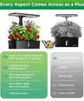 Comparison of Indoor Hydroponics Growing System With 12 Pod Kit Grow Light Adjustable Height Auto Timer Ultra Quiet Pump garden types