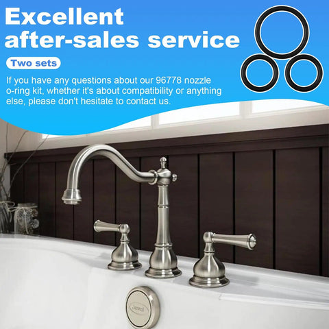 Image of Moen 96778 O-Ring Kit For Kitchen Faucets, Durable Rubber Spout Seals, visible next to kitchen faucet setup, 2-pack
