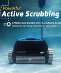 Front view of Nautilus CC Automatic Robotic Pool Cleaner with wall climbing scrubber and top load filter for pools up to 33 feet