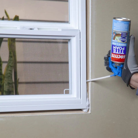 Applying DIY Friendly Tite Foam Window And Door White Insulating Sealant High Density Expanding Foam For Gaps And Cracks Weatherproof Your Home 12 Fl Oz Can 1 Pack to window gap
