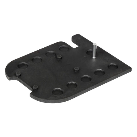 Rock Solid Trim Base For Hardwood Lipping Quick Swap Router Adapter Tough Plastic Template with multiple holes for precision.