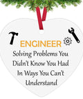 Dope Mechanical Engineer Ornament Gift For Engineers And Architects with tools and motivational quote on heart-shaped ceramic