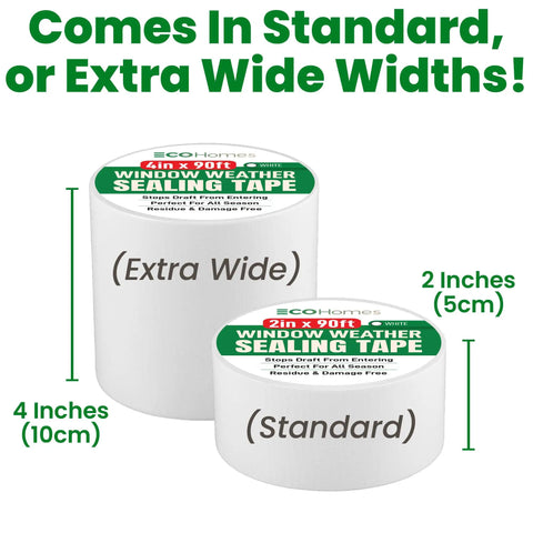Heavy Duty Window Weather Sealing Tape Kicks Those Nasty Drafts Straight Out Of Your Home Seals Window Air Conditioner Gaps Tight. 2 and 4 inch rolls.