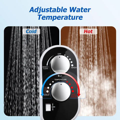 Hot And Cold Bidet Attachment For Toilet Ultra Slim Design with adjustable water temperature control dial and spray