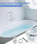 Two Pack 96797 Shower Handle Replacement For Chateau Trim Kit, Shower Knob Replacement, chrome knob by bathtub, includes screws