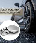 4 Pack Silver Car Wheel Center Hub Covers, 60 mm Outer Diameter And 50 mm Inner Diameter, Snap-In Rim Caps For A Quick, Slick Universal Fit