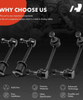 Set Of Four Front And Rear Sway Bar Links Kit For Toyota 4Runner 2003-2022 FJ Cruiser 2007-2014 And Lexus GX470 2003-2009 Without Kinetic Dynamic Suspension Stabilizer Link Upgrade displayed with product details including solid arms and premium materials.
