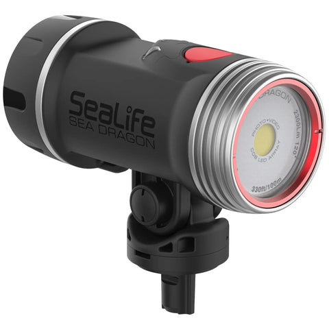 Sea Dragon 2300F Underwater Photo Video Light For Scuba And Snorkeling with Flex Connect Grip and Tray, compact design