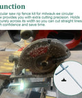 Rip Straight Cuts Like A Boss With This Badass 49-22-1001 Circular Saw Rip Fence Guide Kit fitted to a Milwaukee circular saw for precision cutting.