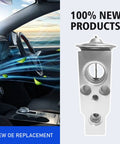 Automotive Air Conditioning Expansion Valve Wear-Resistant Rust-Proof Metal alongside car interior cooling visualization