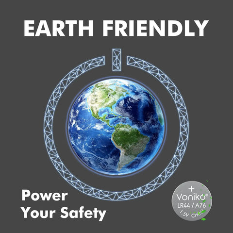 No Fuss No Muss Heavy Duty Performance Lr44 Ag13 Batteries 20 Pack Snappy 1.5 Volt Alkaline Button Cells With Double Corrosion Shield For Toys And Tech Gadgets displayed with Earth-friendly theme.
