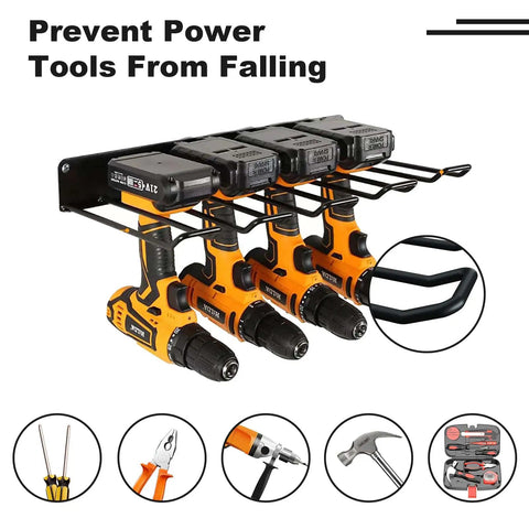 Power Tool Organizer Rack For Two Pack Wall Mount Garage Storage For Handheld And Power Tools Durable Metal Drill Holder For Garage Warehouse Shed Shop Today holding drills
