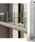 Hella Durable Glass Balustrade Posts With Slick Silver Finish Crafted From Heavy Duty 304 Stainless Steel for balcony railings.
