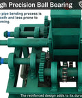 Close-up of heavy-duty electric tube pipe bender machine gears and ball bearings for smooth bending process.