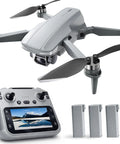 GPS Drone With 4K EIS Camera And 4.5 Inch HD Controller Screen, Auto Return, 3 Batteries For About 90 Minutes Flight displayed