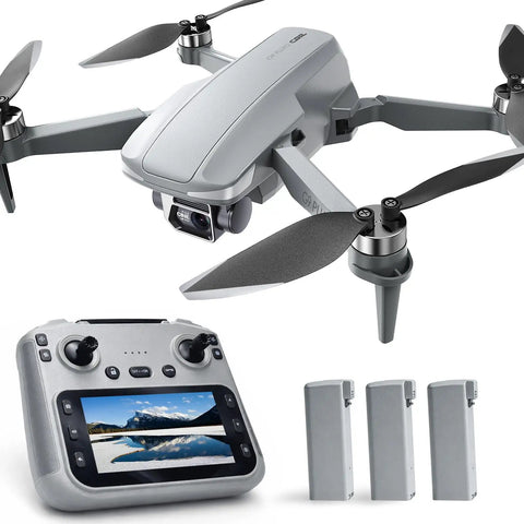 GPS Drone With 4K EIS Camera And 4.5 Inch HD Controller Screen, Auto Return, 3 Batteries For About 90 Minutes Flight displayed