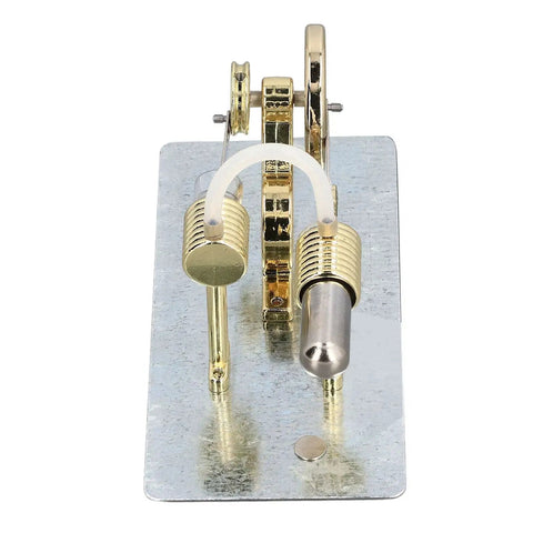 Stirling Engine Model 16 Cylinder Hands On Educational Kit for Physics Demonstrations, front view, metal components