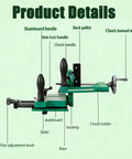 Pro-Grade Tenoning Tool For Table Saws, Multi-Function Woodworking Fixture With labeled parts.