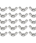 Butterfly Wing Nuts Set For Quick Hand Tightening With 10-24 Thread 304 Stainless Steel 25 Pieces Durable Silver Fasteners