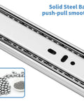 12 Inch Drawer Slides 4 Pairs Soft Close Full Extension Ball Bearing Side Mount Rails steel ball bearing close-up