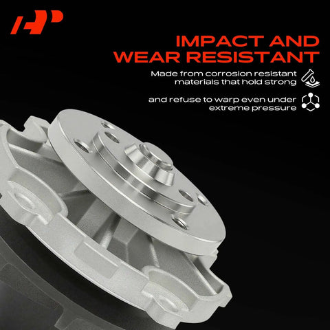 No Sweat Direct Swap Water Pump Compatible With Chevy Malibu Lumina Buick Regal Pontiac Grand Prix Cadillac Engine Cooling Replacement For 2.2L Through 5.0L V6 And V8 Engines, aluminum design, impact resistant.